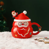 Christmas Cup Gift Box Ceramic Mug Set Mug Gift Set Christmas Coffee Cup(Santa Claus) - 45-Degree Angle