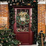 Christmas Wreath Door Garland Decoration Front Door Hanging Flowers Tree Decor(J1-2) - Front View