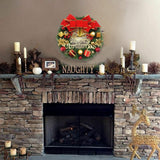 Christmas Wreath Door Garland Decoration Front Door Hanging Flowers Tree Decor(J1-4) - Top-Down View