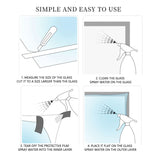 3M Privacy Glass Film Sticker Static Cling Window Decals Glass Film(Begonia,40*300cm) - 45-Degree Angle