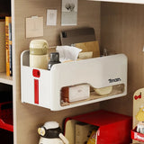 Foldable Hanging Storage Box No Drilling Required Wall-mounted Organizer (Green) - Top-Down View