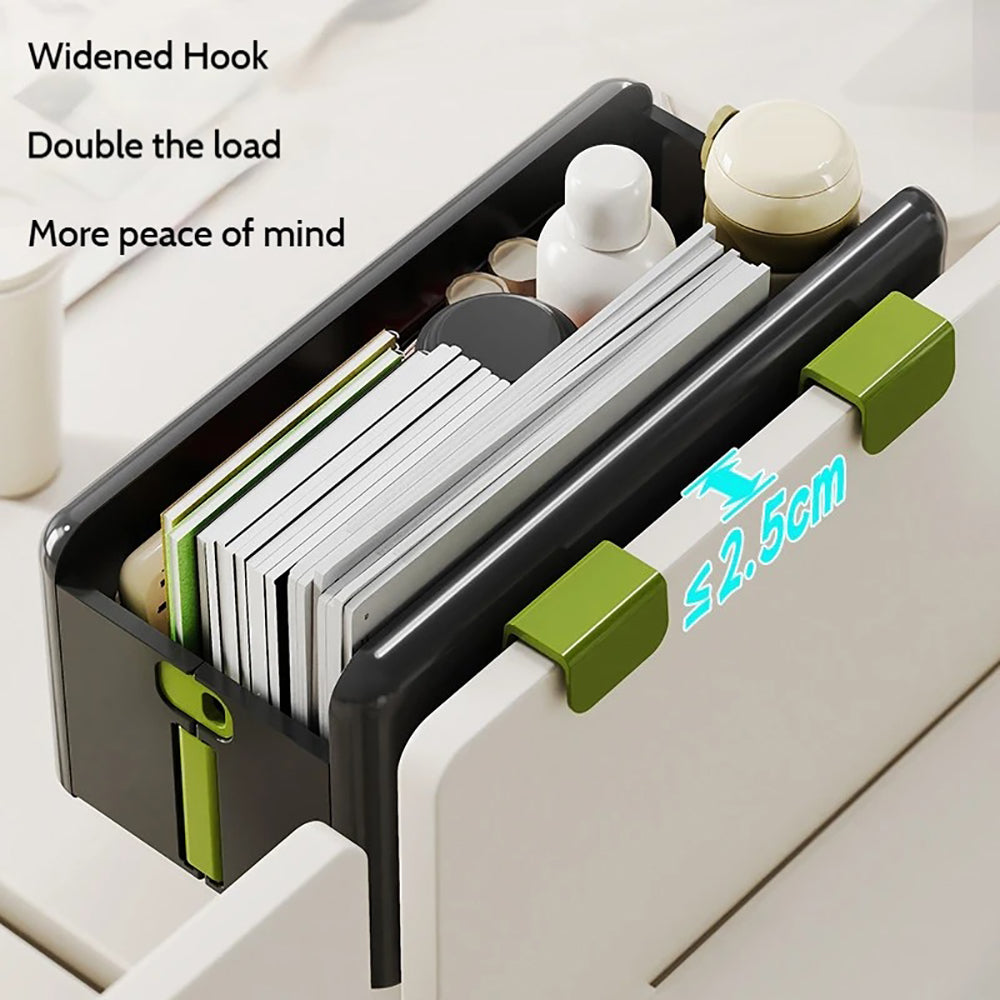 Foldable Hanging Storage Box No Drilling Required Wall-mounted Organizer (Green)
