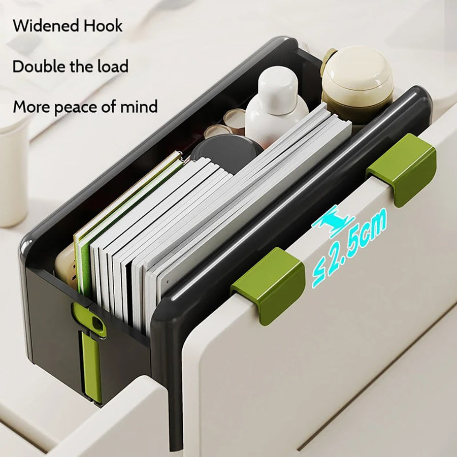 Foldable Hanging Storage Box No Drilling Required Wall-mounted Organizer (White)