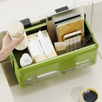 Foldable Hanging Storage Box No Drilling Required Wall-mounted Organizer (White)