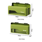 Foldable Hanging Storage Box No Drilling Required Wall-mounted Organizer (Red)