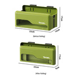 Foldable Hanging Storage Box No Drilling Required Wall-mounted Organizer (Red) - Extra Image