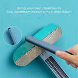 Multi-Purpose Cleaning Brush Pet Hair Removal Dual-Sided Brush with Scraper Gap Brush - 45-Degree Angle