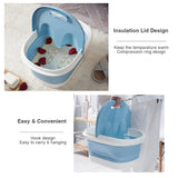 Foot Spa Water Pedicure Foldable Bucket Folding Massage Footbath Soaking Basin(Blue) - 45-Degree Angle