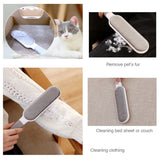 3 in 1 Furs Brusher Pet Hair Lint Remover Brush Self-cleaning Base - Rear View