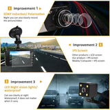 1080P Car Dash Camera Dual Front and Rear Video DVR Recorder Night Vision Kit - Extra Image