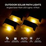 4 Pack SolarPower Deck Lights Outdoor Step Lights Waterproof LED lights - Top-Down View