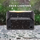 4 Pack SolarPower Deck Lights Outdoor Step Lights Waterproof LED lights - Rear View