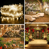 Solar Fairy String Led Lights 12M-32M Outdoor Garden Christmas Party Decor(22M200Led) - Close-Up Angle