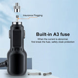 2 in 1 Dash Cam Car Charger Double USB 5V3.5A QC3.0 Fast 3.5M Cable - Close-Up Angle