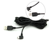 Dash Cam Mini USB Right Turn Extra Long Charging Cable 3.5M Dash Dashboard Lead - Front View