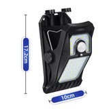 Clip-On Solar LED Light Outdoor Motion Sensor 45 LEDs IP65 Waterproof Security Wall Light - Low Angle