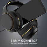 JR H6 Foldable Bluetooth 5.3 Wireless Headphone Over Ear Active Noise Cancelling Deep Bass Headset (Navy Blue)