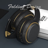 JR H6 Foldable Bluetooth 5.3 Wireless Headphone Over Ear Active Noise Cancelling Deep Bass Headset (Beige) - Side View