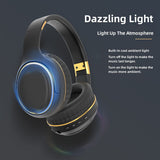JR H6 Foldable Bluetooth 5.3 Wireless Headphone Over Ear Active Noise Cancelling Deep Bass Headset (Beige) - Top-Down View