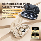 Wireless Earhook Sports Headphones Open-Ear Bluetooth 5.4 Sweat-Resistant Earphones (Black)