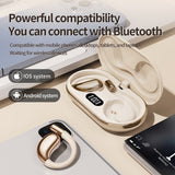 Wireless Earhook Sports Headphones Open-Ear Bluetooth 5.4 Sweat-Resistant Earphones (Beige)