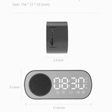 Wireless Bluetooth Speaker Alarm Clock Music Radio Player Timer Hands-Free Calling (Pink)