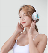 Bluetooth 5.0 Wireless Earphones Foldable Headset Stereo Headphones (Black) - Side View