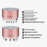 Bluetooth Speakers Portable Wireless Speaker Music Stereo Handsfree Rechargeable (Pink) - Rear View