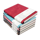 A5 200 Pages Fashion Glued PU Leather Cover Journal Travel Notebook Travellers Diary(Blue) - Front View