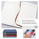 A5 200 Pages Fashion Glued PU Leather Cover Journal Travel Notebook Travellers Diary(Light Blue) - Top-Down View