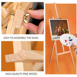 Solid Pine Wood Easel Artist Art Display Painting Shop Tripod Stand Adjustable(150CM) - Side View