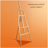 Solid Pine Wood Easel Artist Art Display Painting Shop Tripod Stand Adjustable(150CM) - Rear View