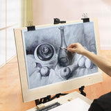 4K Solid Wood Drawing Board Easel Indoor Painting Table Sketching Drawing Tool - Front View