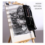 4K Solid Wood Drawing Board Easel Indoor Painting Table Sketching Drawing Tool - Side View