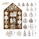 70-piece Christmas Tree Xmas Balls Decorations Baubles Hanging Party Ornament - Front View