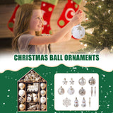 70-piece Christmas Tree Xmas Balls Decorations Baubles Hanging Party Ornament - Top-Down View