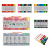60 Unique Colors Double Head Acid- Free Non-Toxic Coloured Pens - Front View