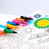 60 Unique Colors Double Head Acid- Free Non-Toxic Coloured Pens - Top-Down View