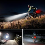 Rechargeable LED Bicycle Light USB Waterproof Cycle Headlight-Taillight Combinations