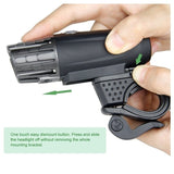 Rechargeable LED Bicycle Light USB Waterproof Cycle Headlight-Taillight Combinations - Rear View