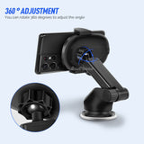 Automatic Clamping 15W Wireless Car Fast Charger Mount 2in1 Car Phone Holder - Top-Down View