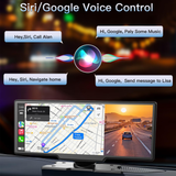 10.26 Wireless Apple Android Carplay Dual Dash Cam Front Rear Camera with 64G Card - 45-Degree Angle
