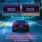 3 Channel Car DVR HD 1080P Vehicle Dash Cam Three Way Camera DVRs Recorder with 32 GB Card - 45-Degree Angle