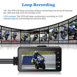 3inch LCD HD Dual Camera Motorcycle DVR Video Driving Recorder With 32G Card - 45-Degree Angle