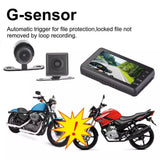 3inch LCD HD Dual Camera Motorcycle DVR Video Driving Recorder With 32G Card - Rear View