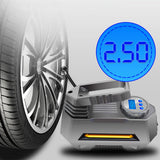 Portable Digital Car Air Compressor Tire Inflator With Emergency Flashlight - Top-Down View