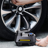 Portable Digital Car Air Compressor Tire Inflator With Emergency Flashlight - 45-Degree Angle