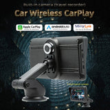 7 IPS HD Touch Screen Apple Android Carplay with Dual Dashcam 64G Card - Top-Down View