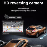 7in Universal Retractable Screen For Apple Carplay AndroidAuto With 12LED Rearview Camera - 45-Degree Angle