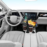 Universal 3in1 Car Cup Holder Tray Phone Mount Drink Food Table Tidy Organizer - Top-Down View
